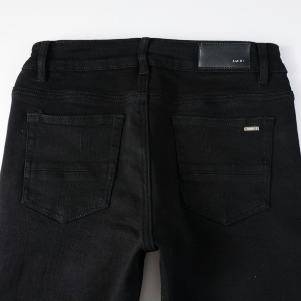 101_11abd199-e399-4edc-bc1e-17d6d56f3fa6 Amr Black Patch Ripped Jeans