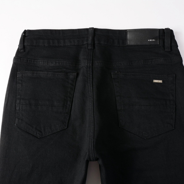 Amr Ripped White Logo Jeans