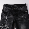 Amr Staggered Black Jeans