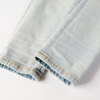Amr Staggered Light Blue Jeans