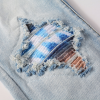 Amr Blue Patch Logo Jeans