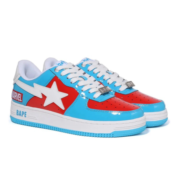 Bape Bapesta Blue Captain America