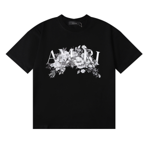 Amr Monochrome Flowers T-shirt