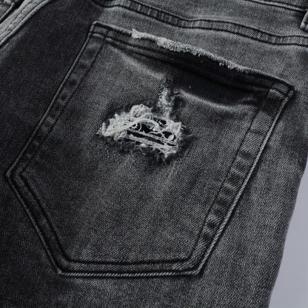 56c9215c Amr Black Bandana Jeans