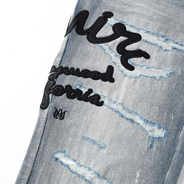 Amr Logo Staggered Jeans
