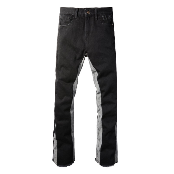 Amr Black Grey Flared Jeans