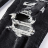 Amr Staggered Logo Black Jeans