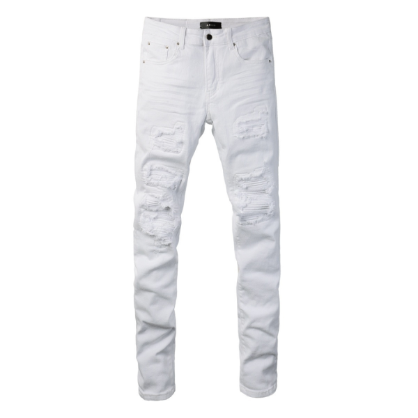Amr White Ripped Jeans