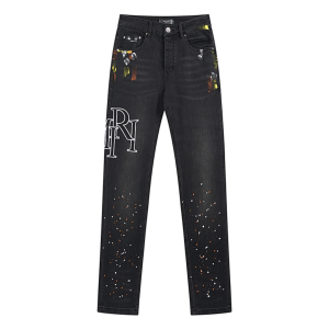 Amr Staggered Logo Jeans