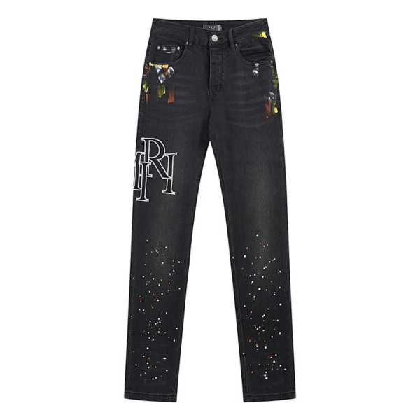 Amr Staggered Logo Jeans