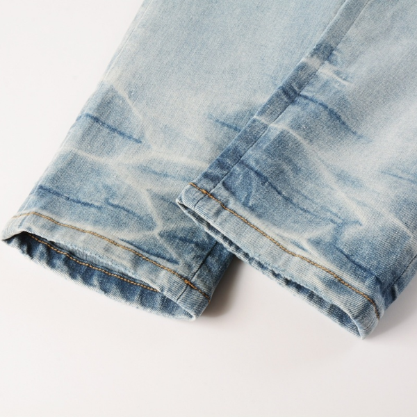 Amr Light Blue Patch Jeans