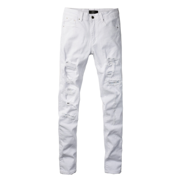 Amr White Ripped Jeans