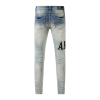 Amr Logo Ripped Patch Jeans