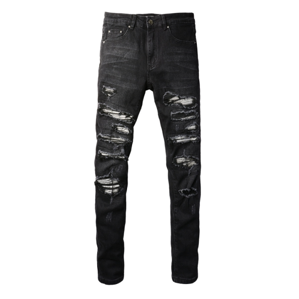 93_c82cdf78-c0b0-46cf-86c3-8096ad0c83bb Amr Ripped Patch Black Jeans