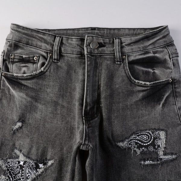 e29c9018 Amr Black Bandana Jeans